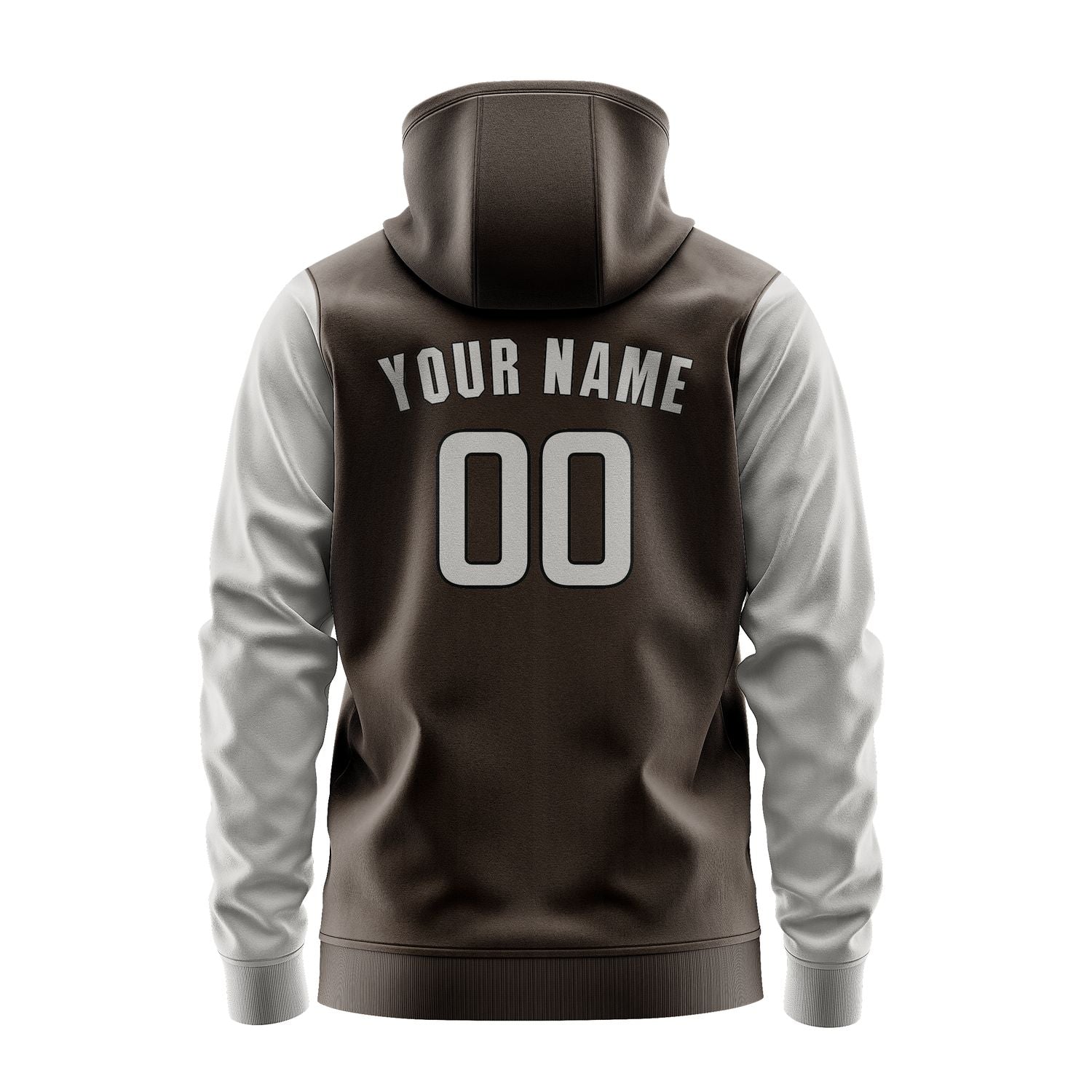 Custom Brown Gray Hoodie 0101040401B31704