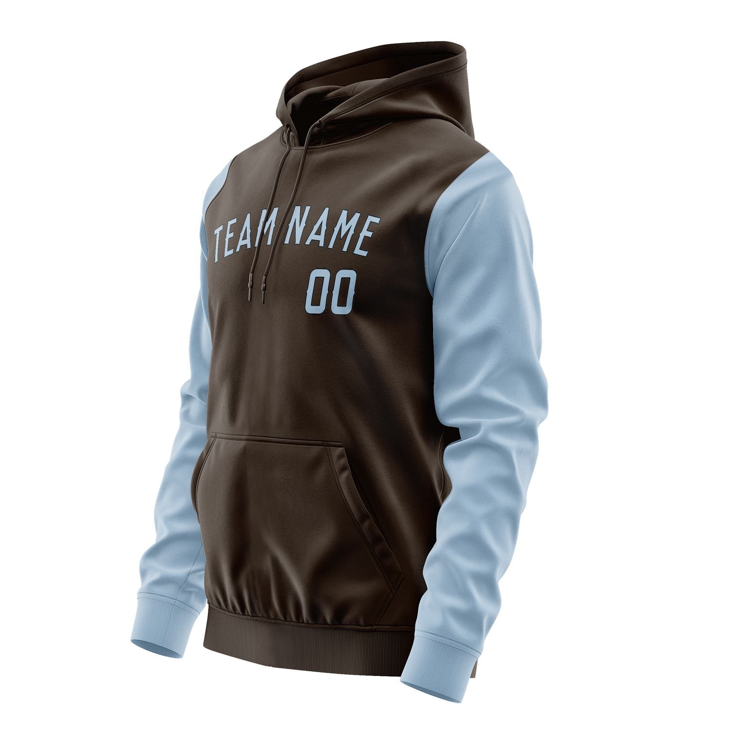 Custom Brown Light Blue Hoodie 0101080801B31708