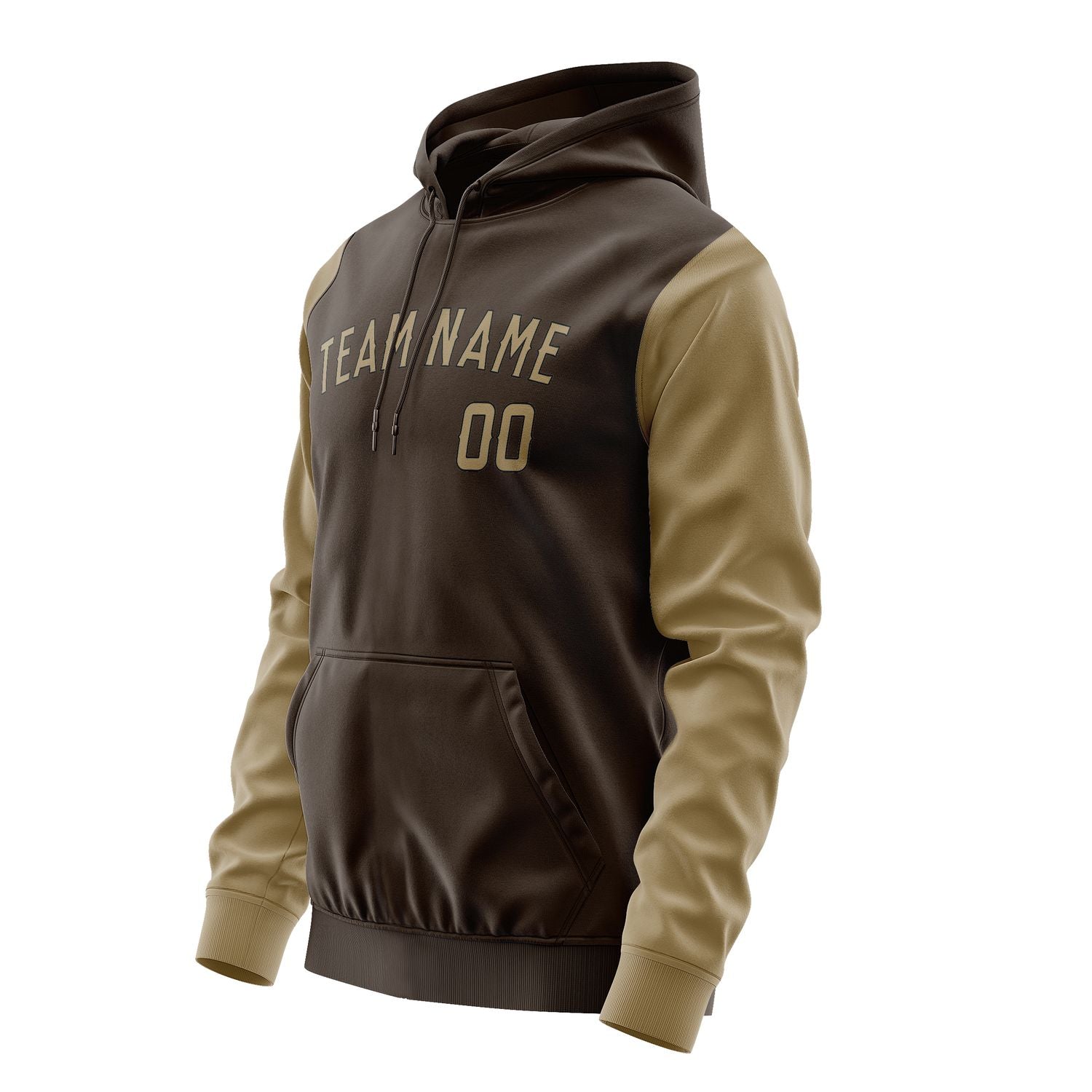 Custom Brown Light Khaki Hoodie 0101252501B31725