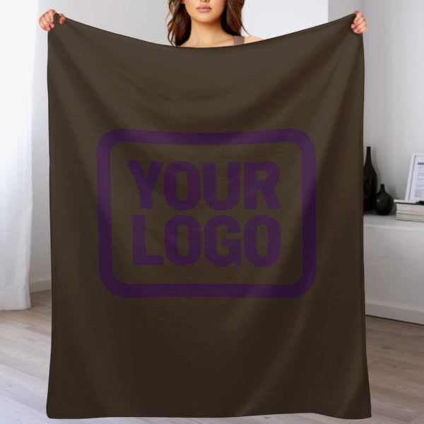 Custom Brown Purple Blanket