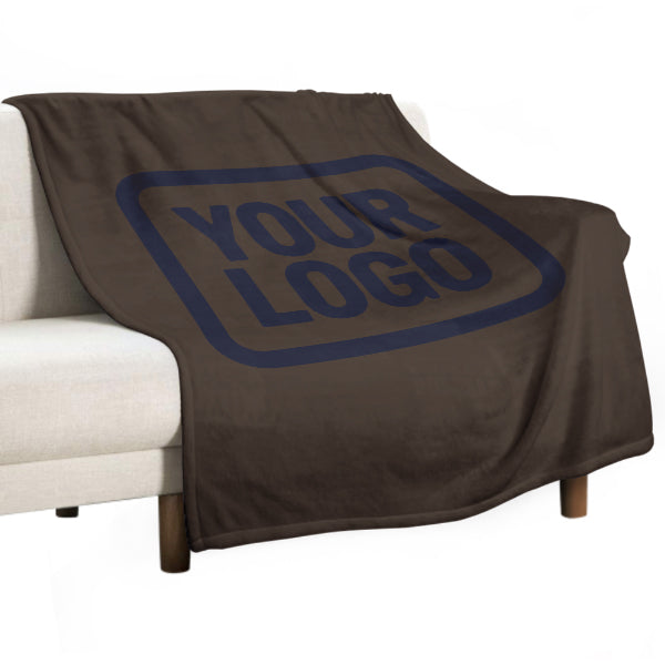 Custom Brown Steel Blue Blanket