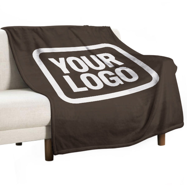 Custom Brown White Blanket