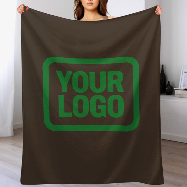 Custom Brown Emerald Green Blanket