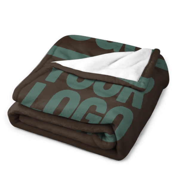 Custom Brown Teal Blanket