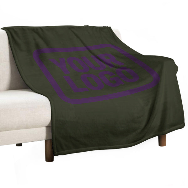 Custom Dark Olive Purple Blanket