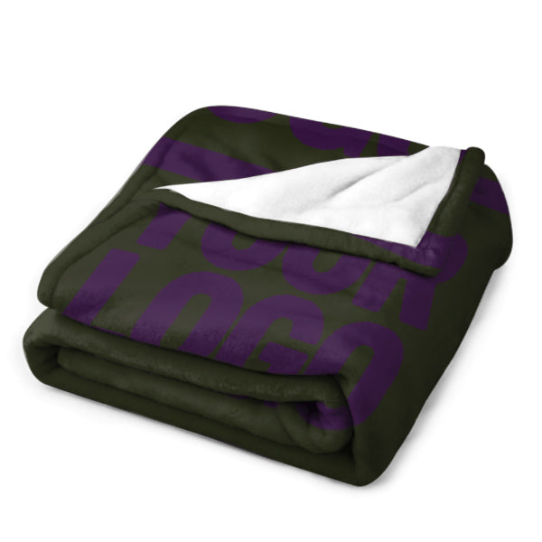 Custom Dark Olive Purple Blanket
