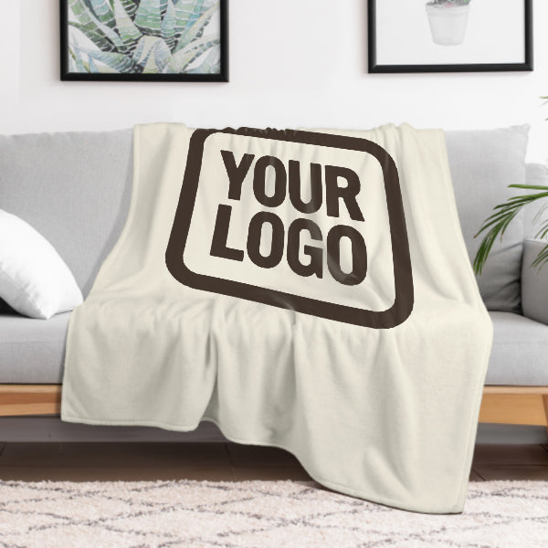 Custom Beige Brown Blanket