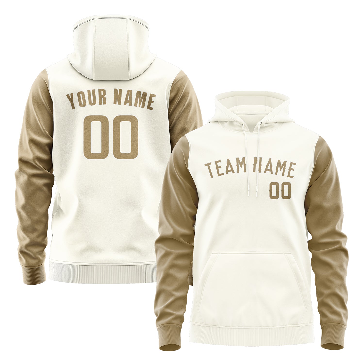 Custom Cream Light Khaki Hoodie 0303252503B31825