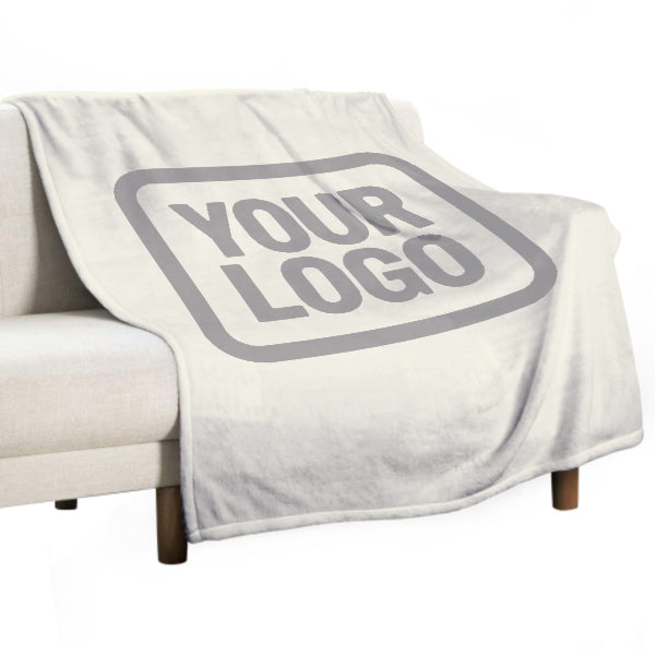 Custom Beige Gray Blanket