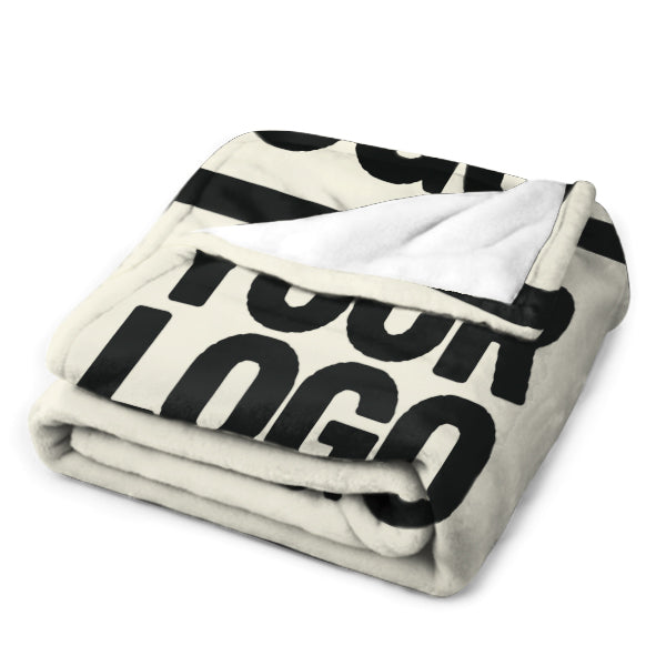 Custom Beige Black Blanket
