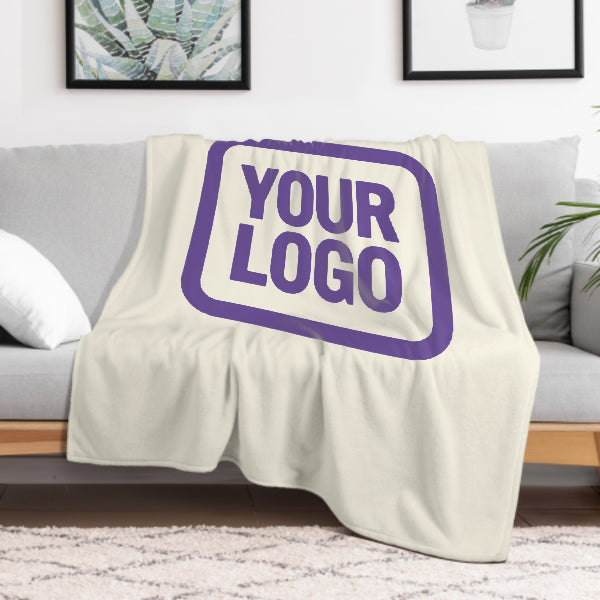 Custom Beige Lavender Blanket