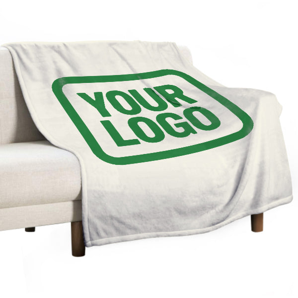 Custom Beige Emerald Green Blanket