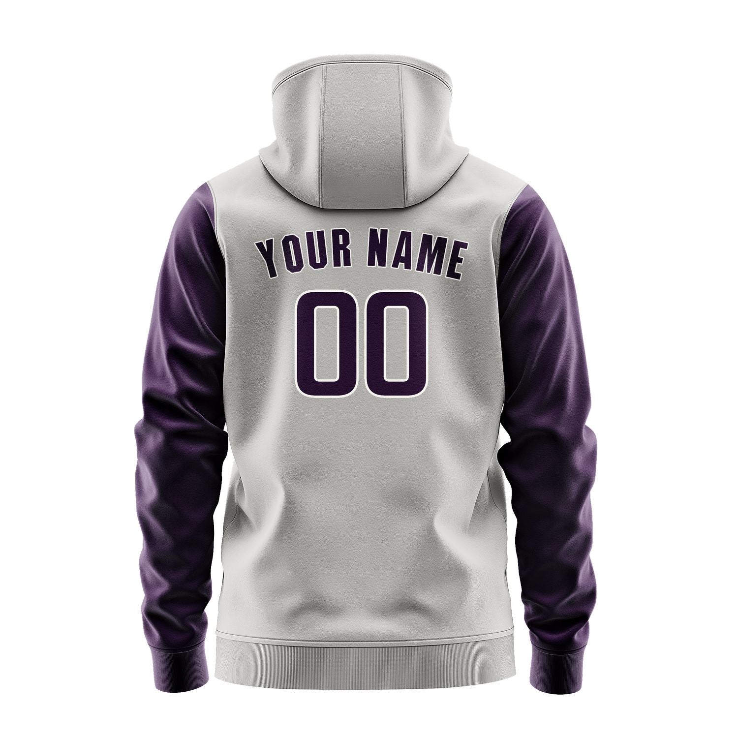 Custom Gray Purple Hoodie 0404070704B31807