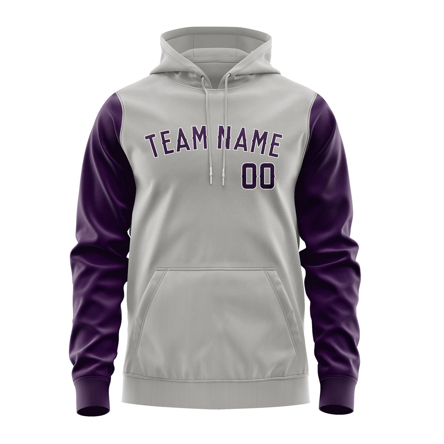 Custom Gray Purple Hoodie 0404070704B31807