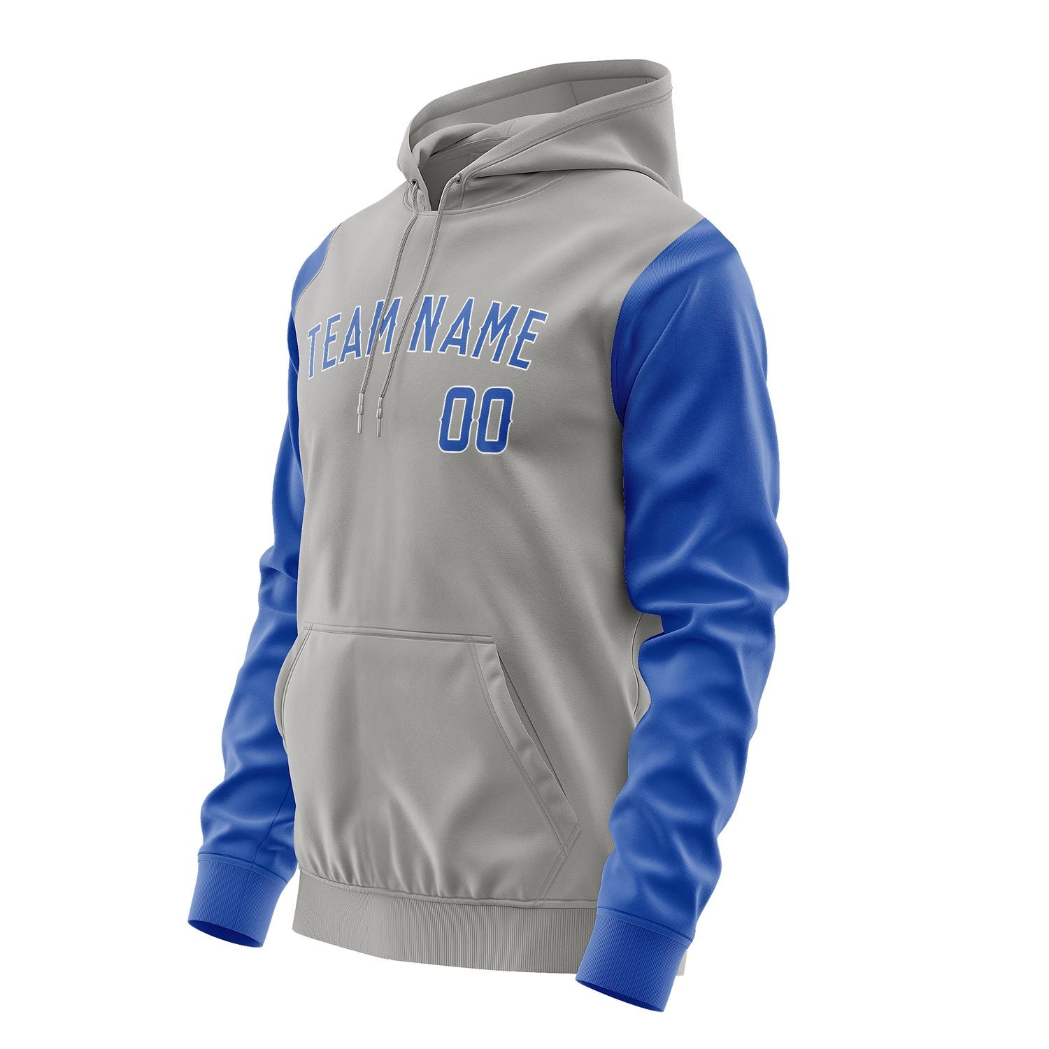 Custom Gray Sky Blue Hoodie 0404090904B31809