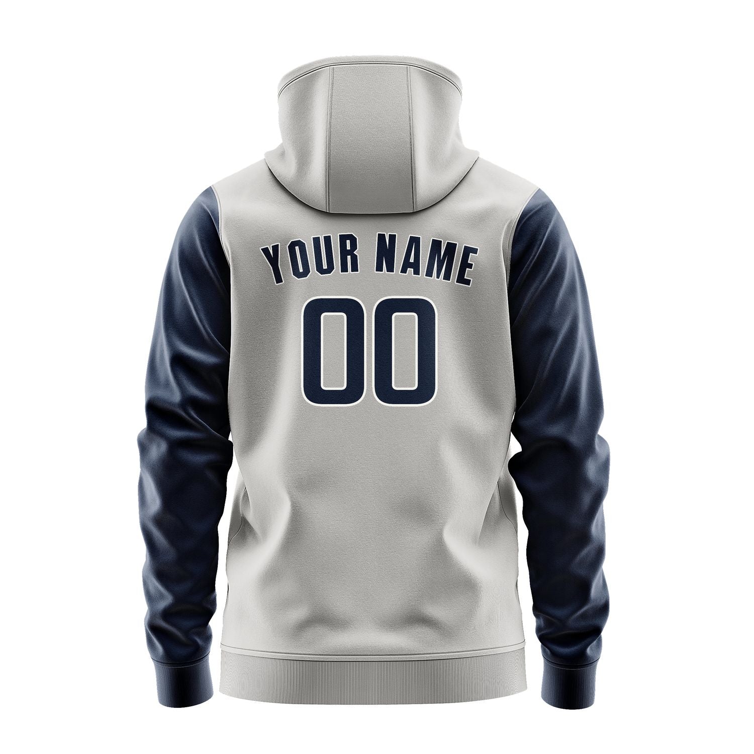 Custom Gray Blue Hoodie 0404101004B31810
