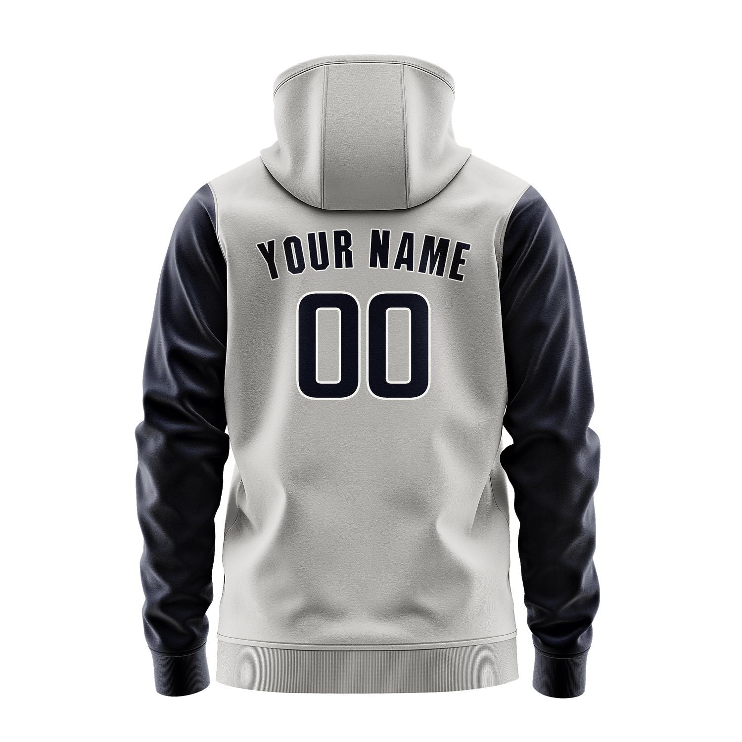Custom Gray Navy Hoodie 0404111104B31811