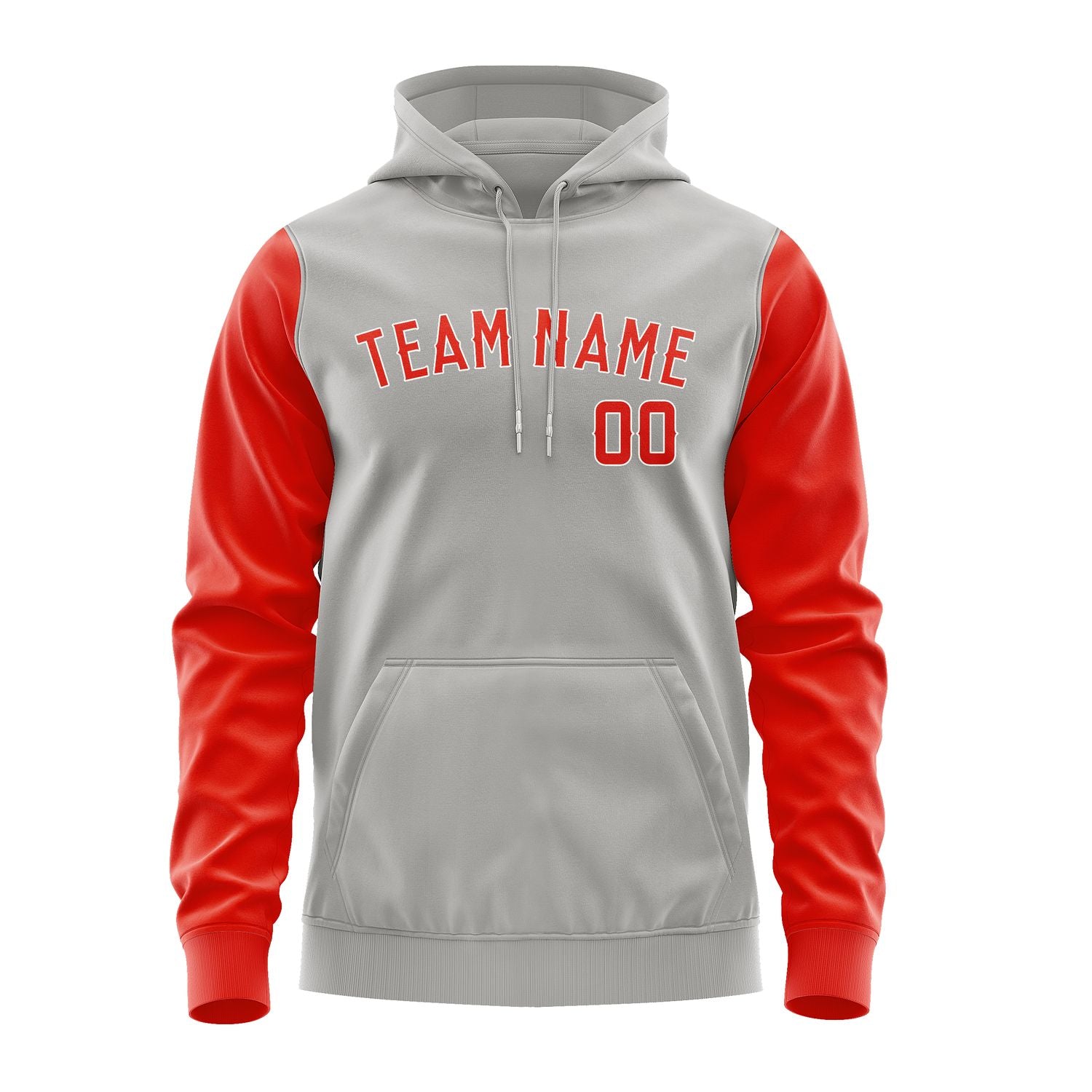 Custom Gray Orange Red Hoodie 0404121204B31812