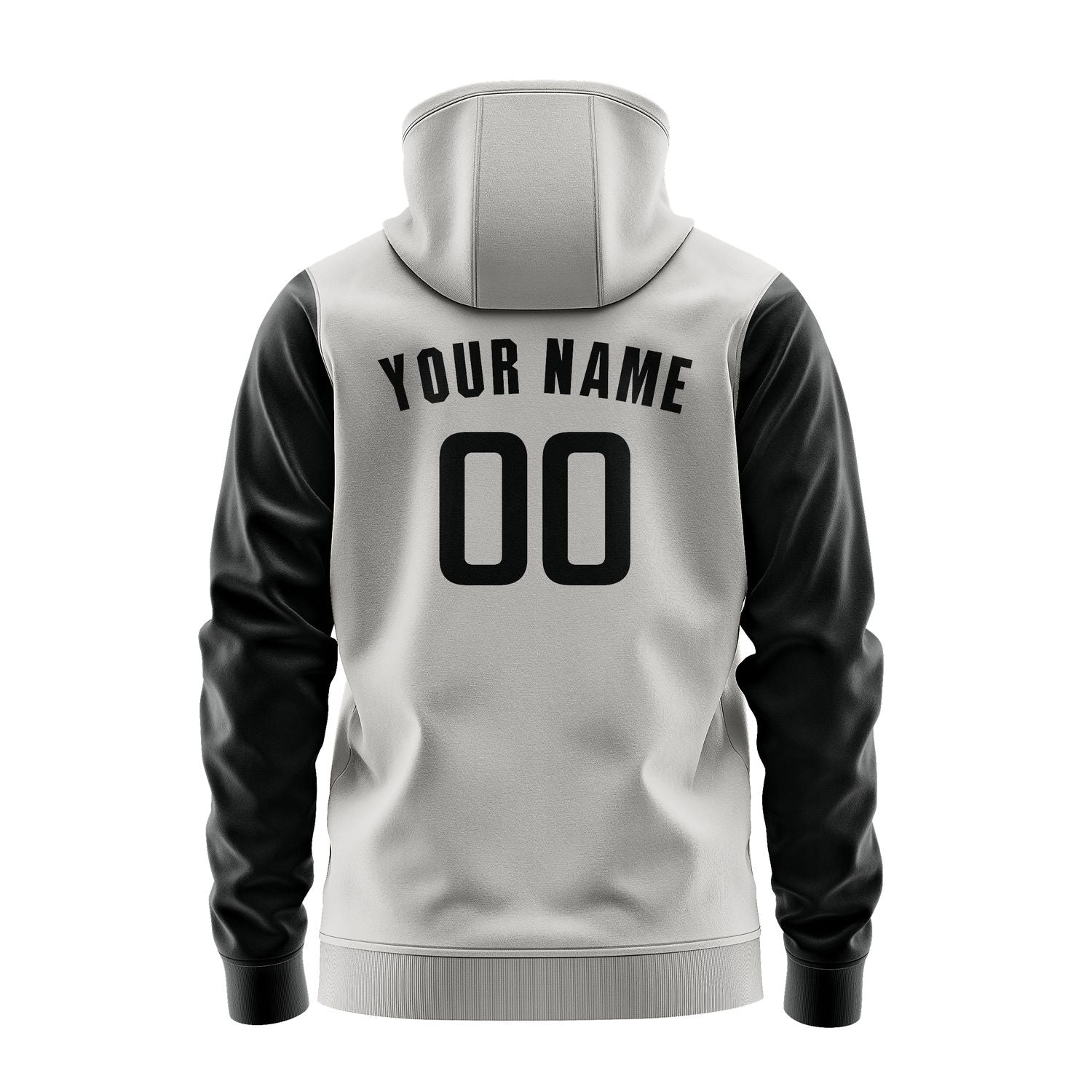 Custom Gray Black Hoodie 0404171704B31717