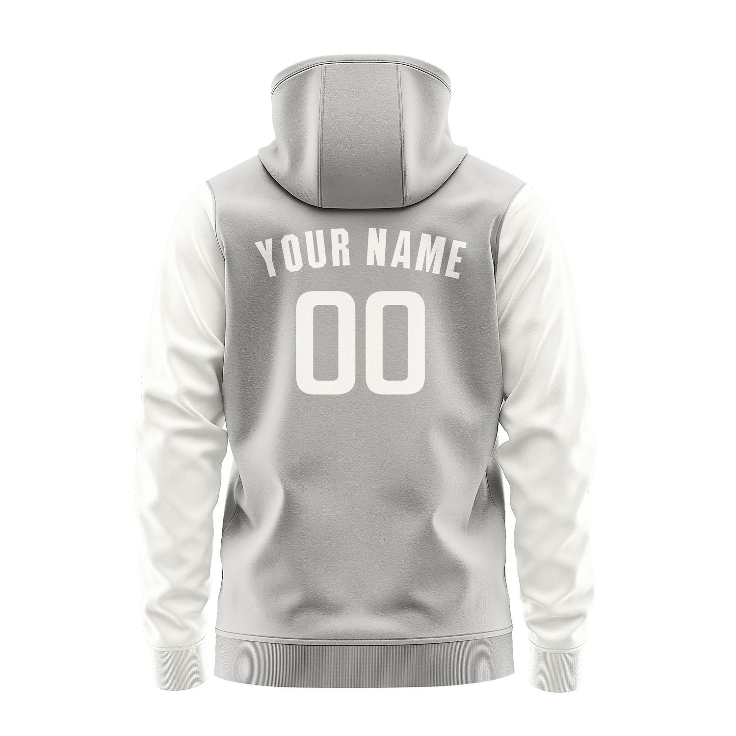 Custom Gray White Hoodie 0404181804B31818