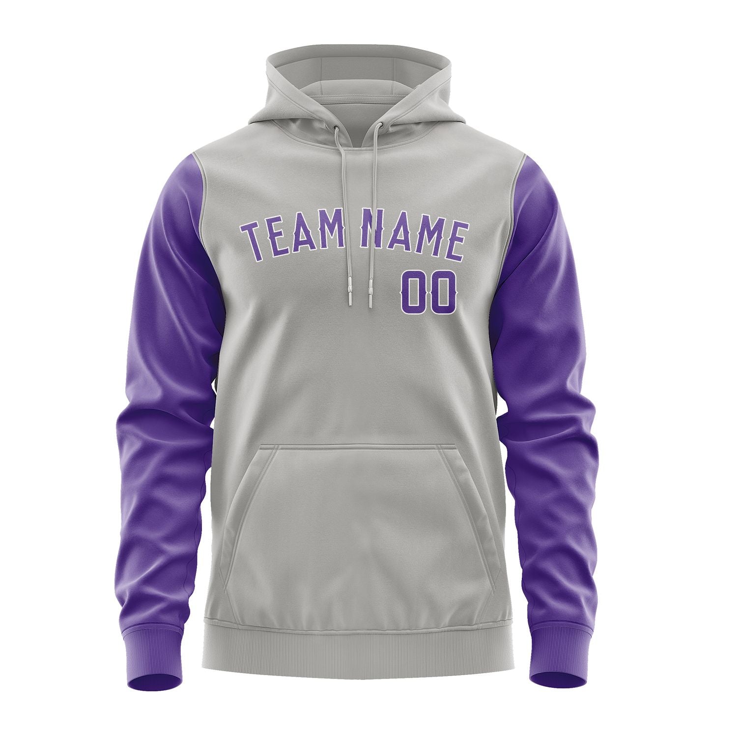 Custom Gray Light Purple Hoodie 0404232304B31823