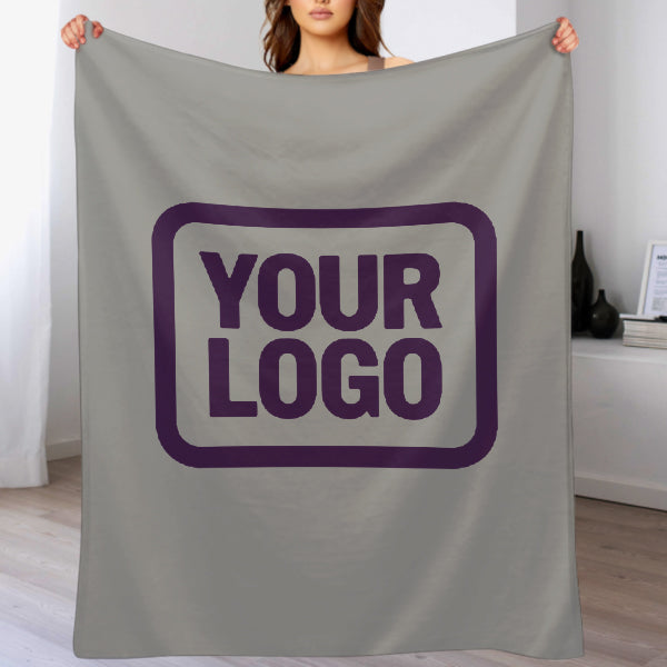 Custom Gray Purple Blanket