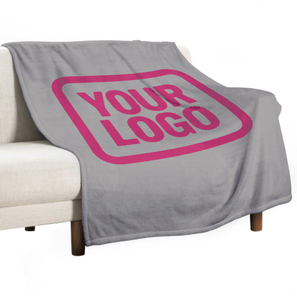 Custom Gray Pink Blanket