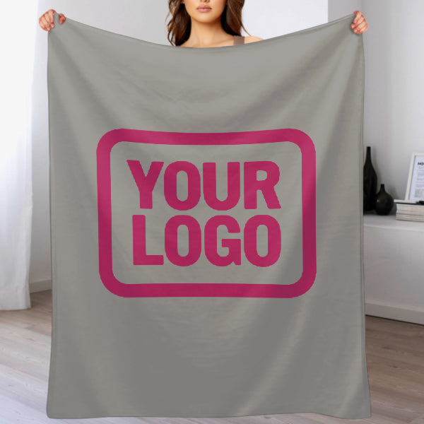 Custom Gray Pink Blanket