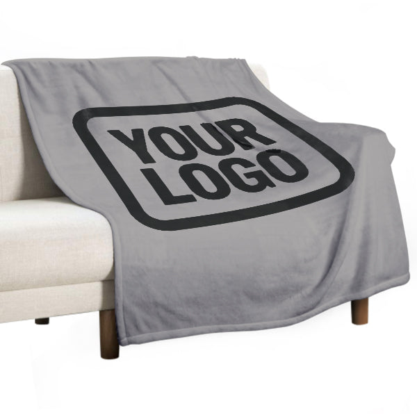 Custom Gray Black Blanket