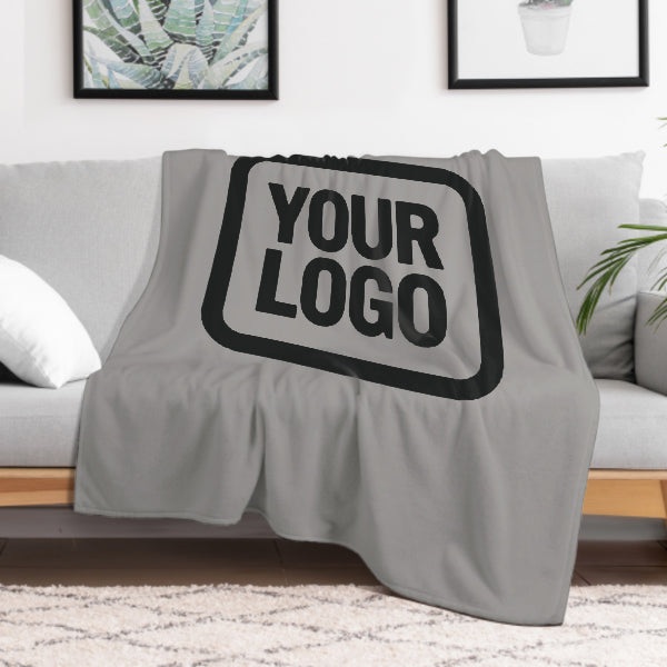 Custom Gray Black Blanket