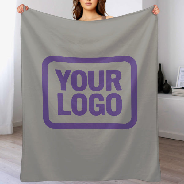 Custom Gray Lavender Blanket
