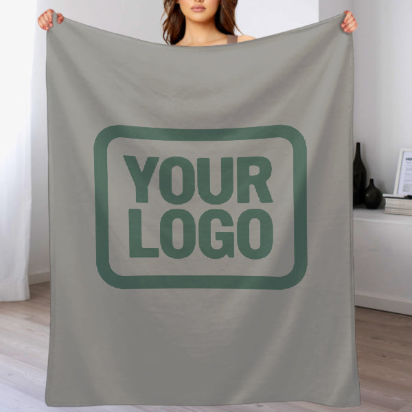 Custom Gray Teal Blanket