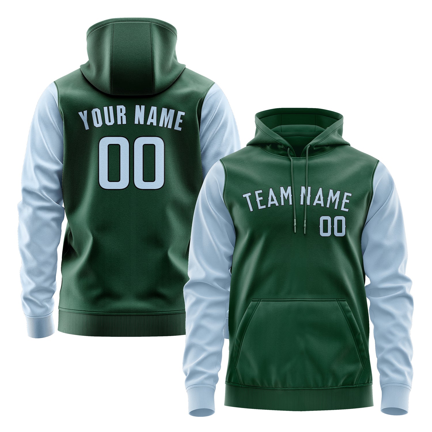 Custom Green Light Blue Hoodie 0505080805B31708