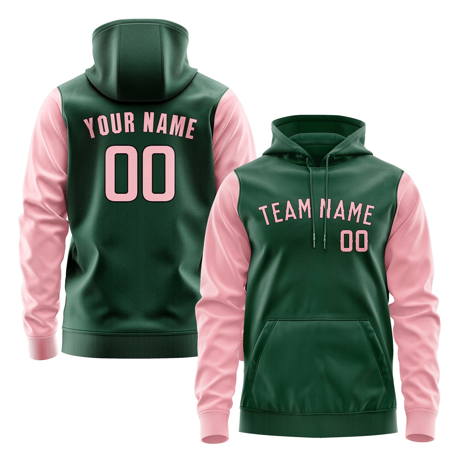 Custom Green Light Pink Hoodie 0505212105B31721