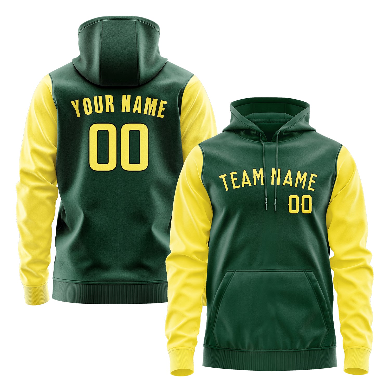 Custom Green Light Yellow Hoodie 0505262605B31726