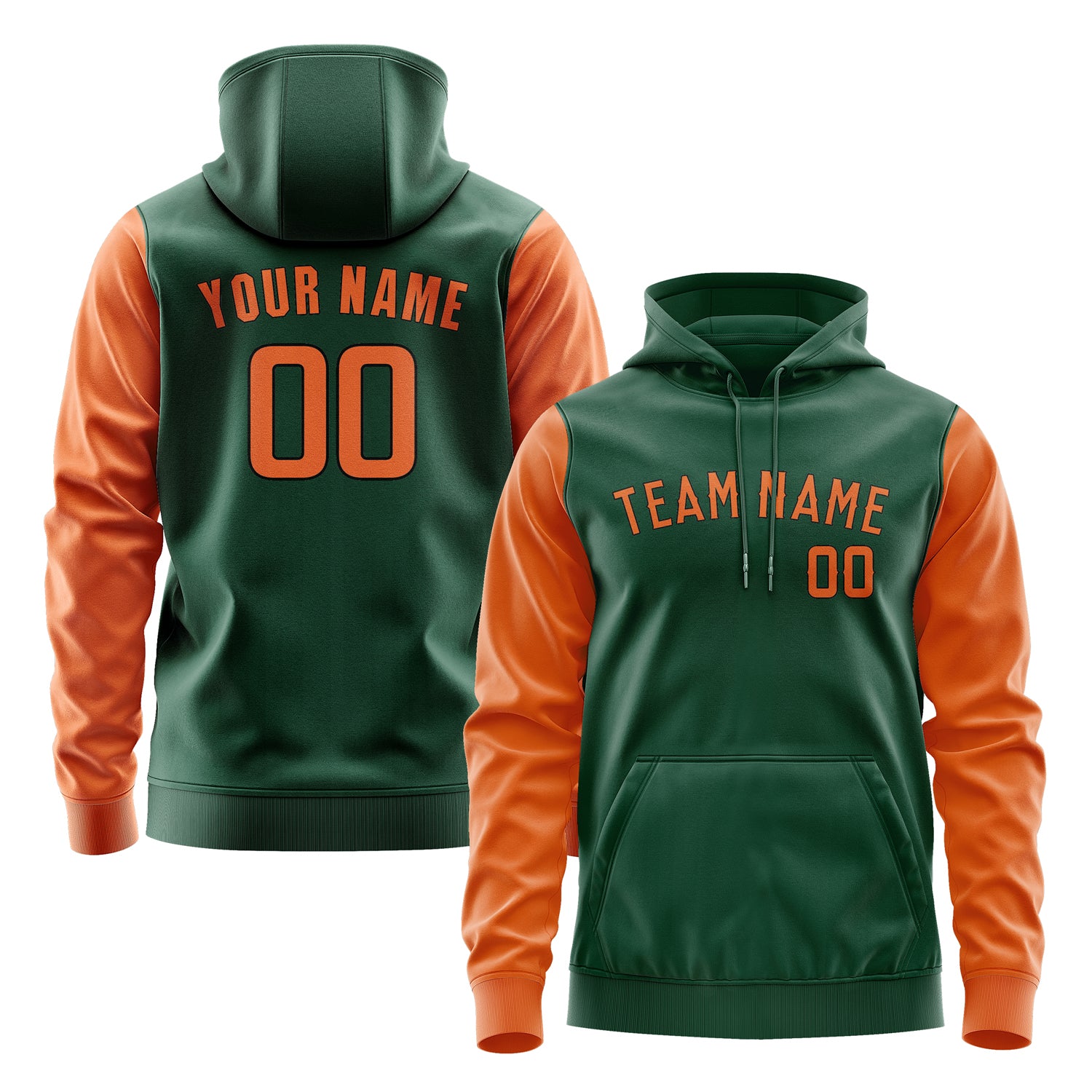 Custom Green Orange Hoodie 0505282805B31728