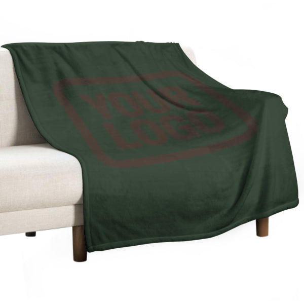 Custom Pine Green Brown Blanket