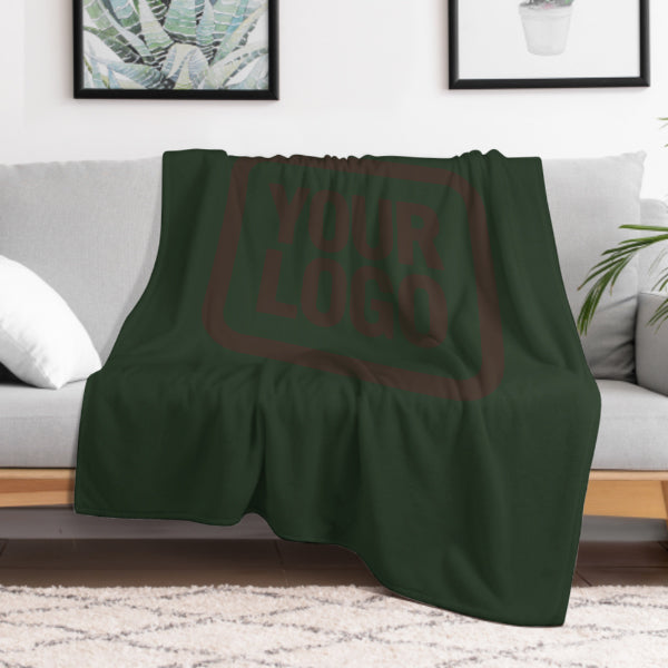 Custom Pine Green Brown Blanket