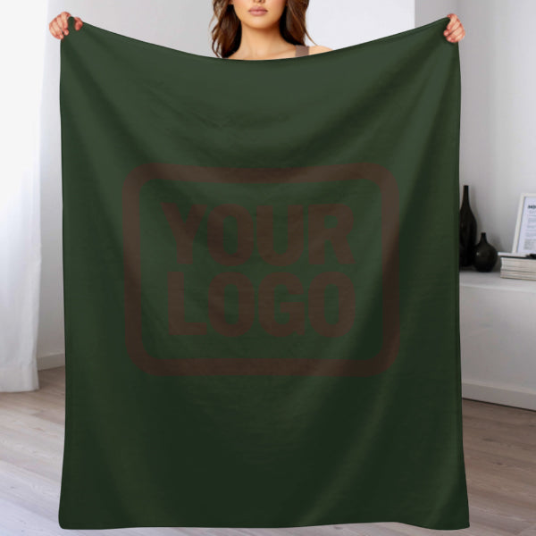 Custom Pine Green Brown Blanket