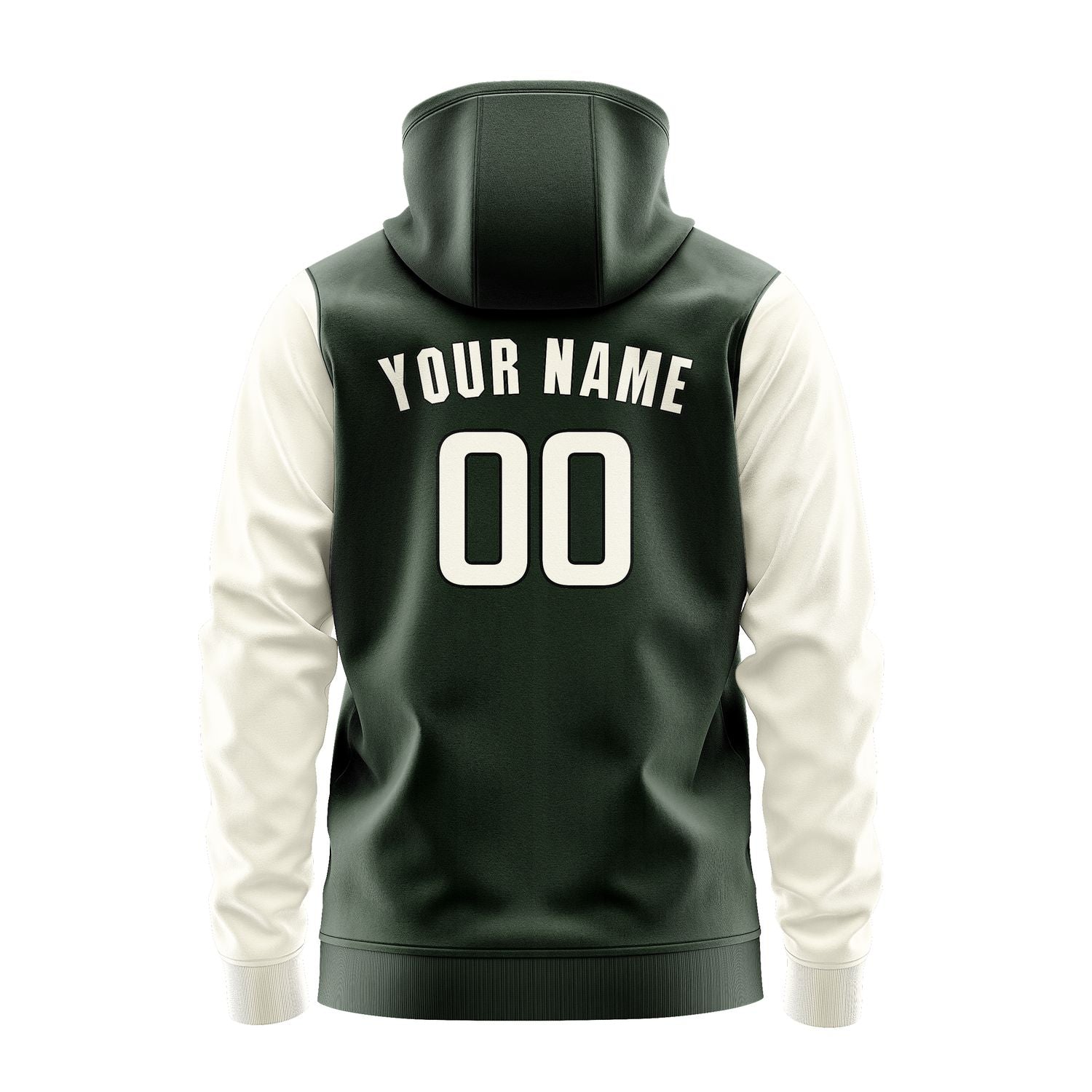 Custom Dark Green Cream Hoodie 0606030306B31703