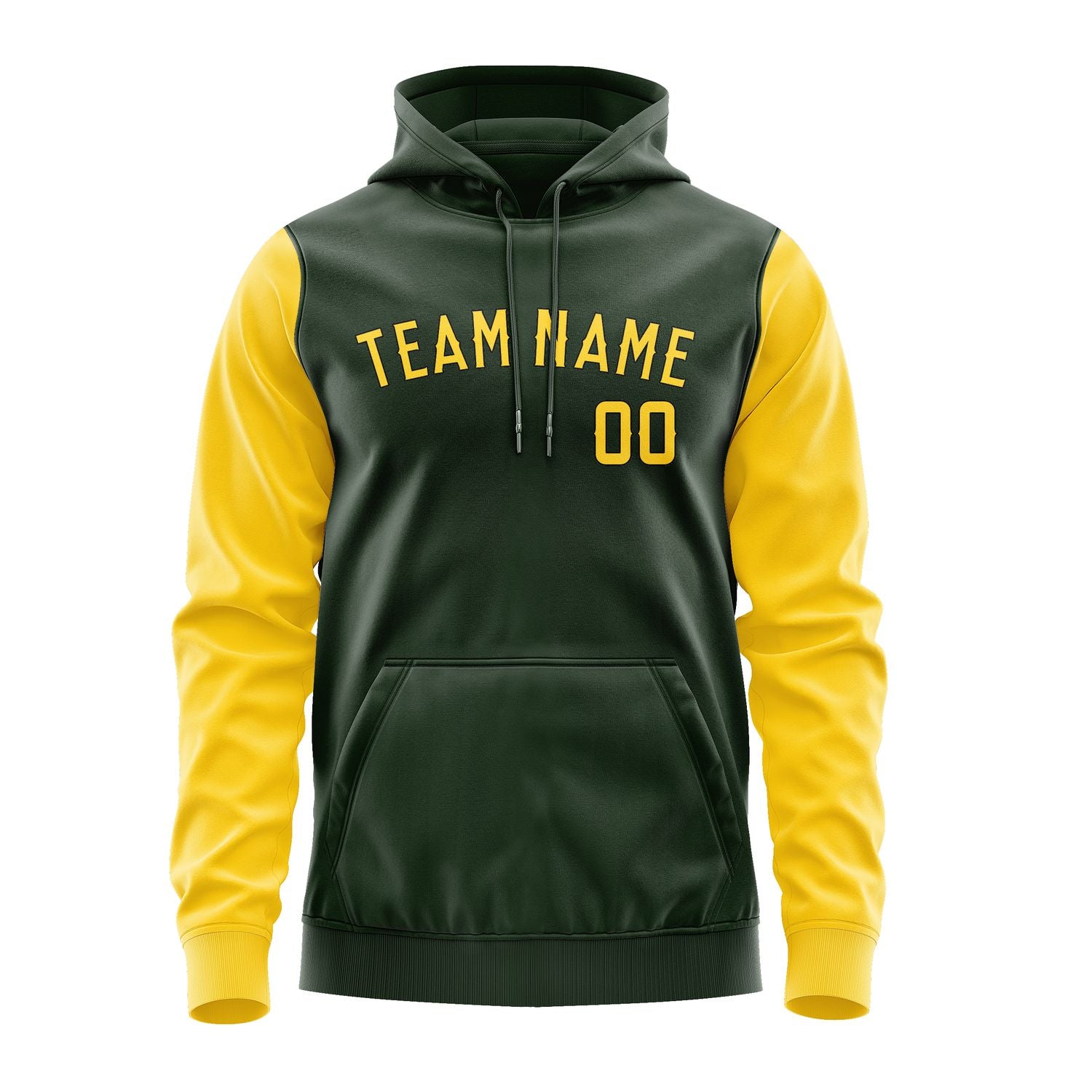 Custom Dark Green Gold Hoodie 0606303006B31730