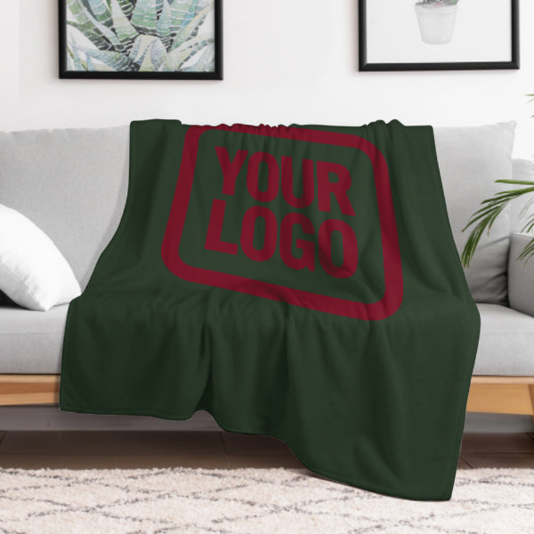 Custom Pine Green Crimson Blanket