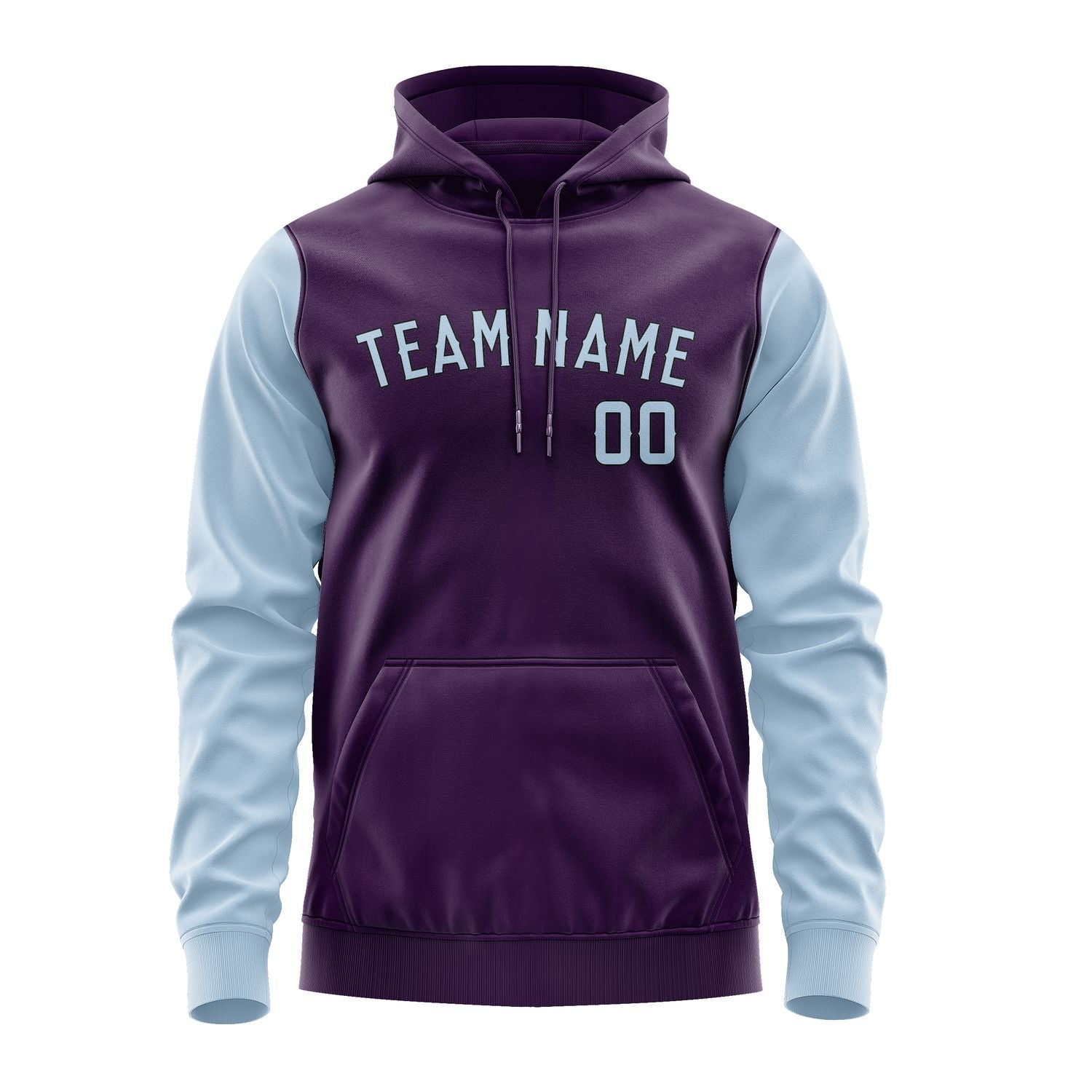 Custom Purple Light Blue Hoodie 0707080807B31708