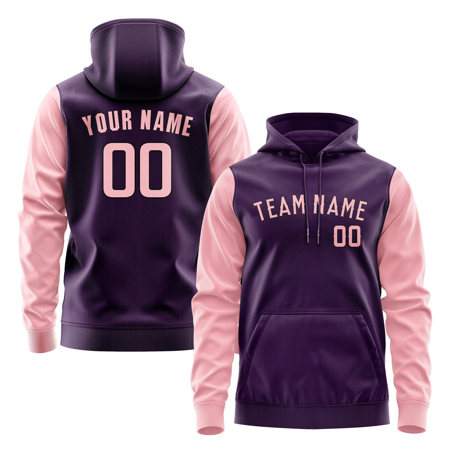 Custom Purple Light Pink Hoodie 0707212107B31721