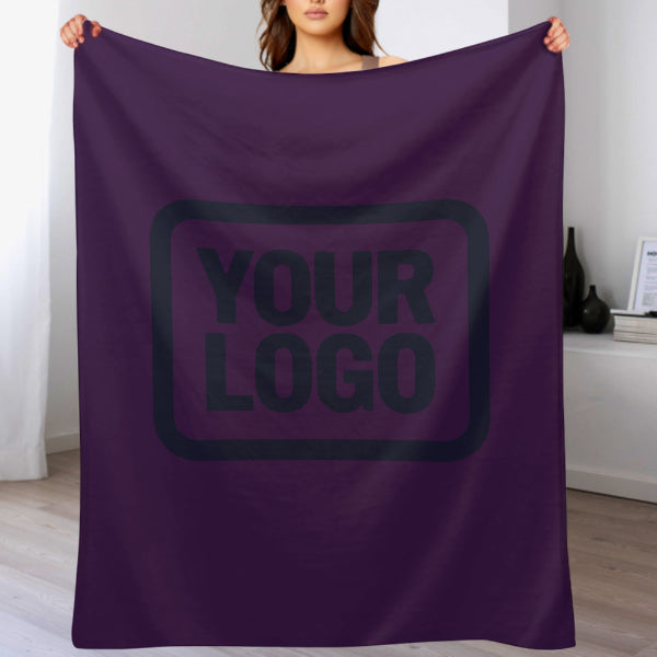 Custom Purple Steel Blue Blanket