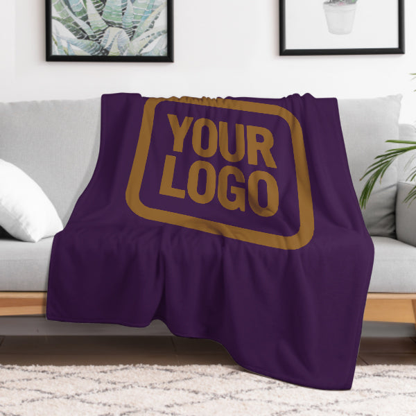 Custom Purple Khaki Blanket