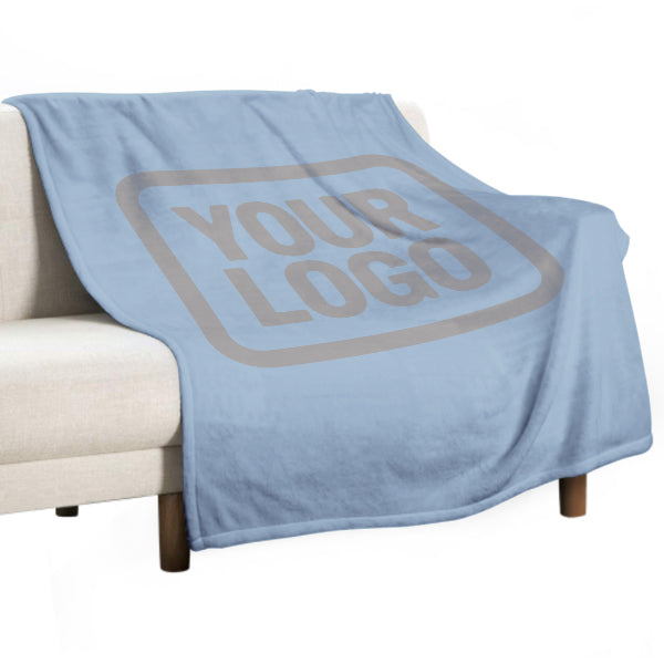 Custom Light Blue Gray Blanket