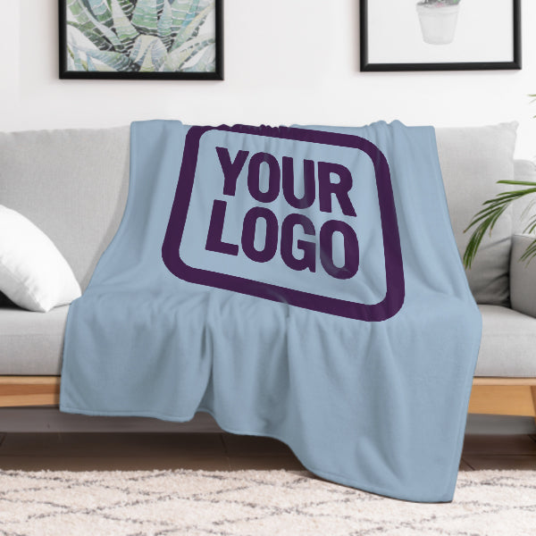 Custom Light Blue Purple Blanket