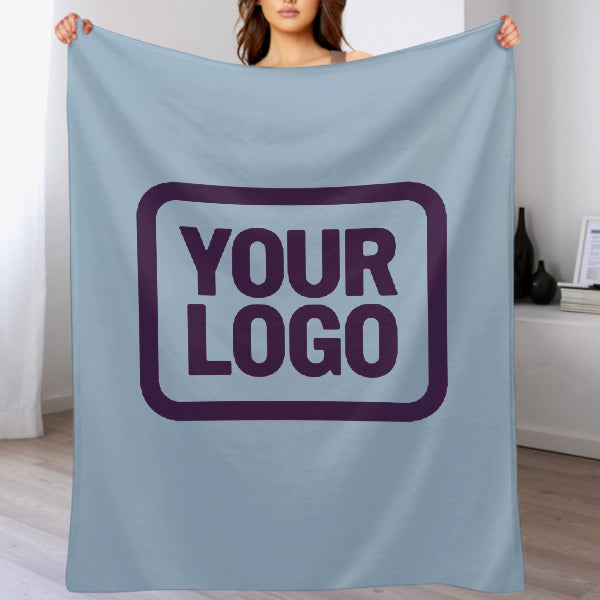 Custom Light Blue Purple Blanket