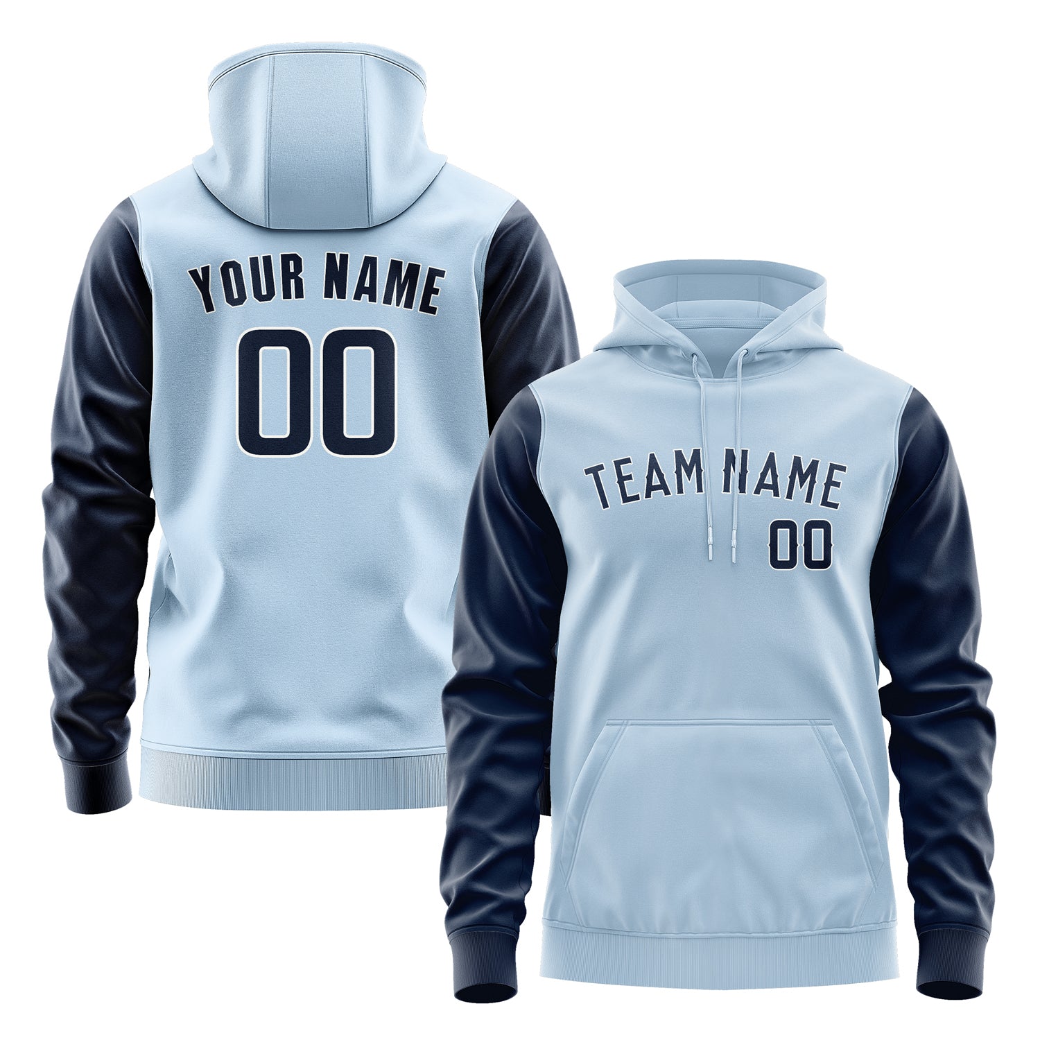 Custom Light Blue Blue Hoodie 0808101008B31810